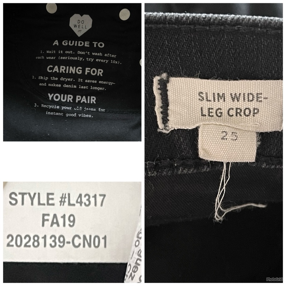 Madewell Slim Wide-Leg crop Jeans in Lunar Wash 25 - Picture 9 of 11